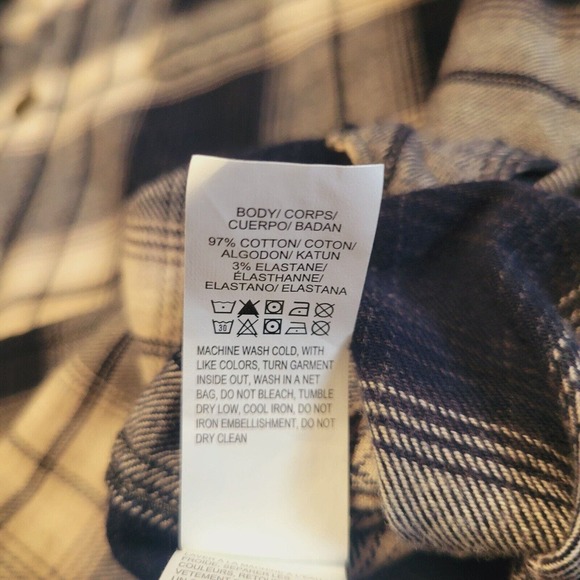 Lucky Brand x Pendleton Mens Button Up Flannel Shirt Size XL Plaid Navy/Cream - Picture 11 of 16